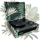Crosley Voyager Designer Portable Turntable Botanial Green Bluetooth 3 Speeds view 7