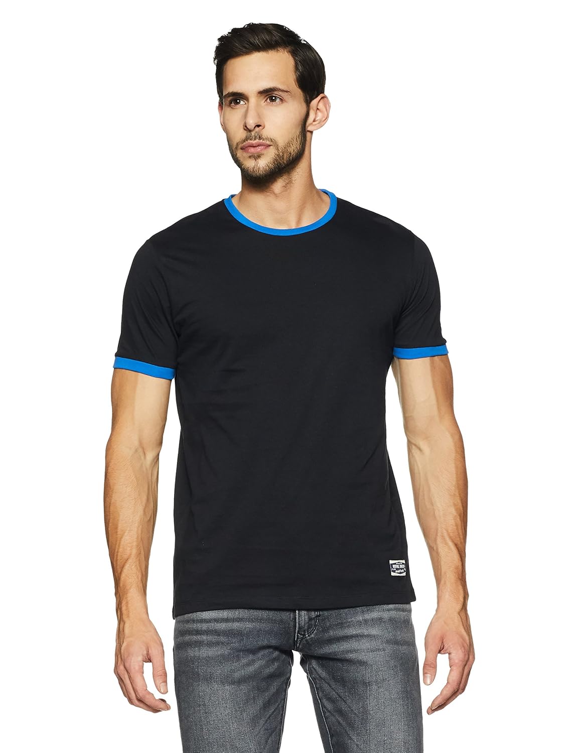 symbol amazon brand men's plain regular fit t-shirt