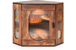 Sunhoo Bread Box for Countertop Corner Bread Storage Wooden Breadbox Container Large Bread Bin Kitchen Counter Bread Saver Do