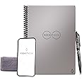 Rocketbook Core Reusable Spiral Notebook, Executive Size 6x8.8, Gray - Lined Pages, App-Connected, Erasable, Durable Cover, Ideal for School, Work, and Creative Projects