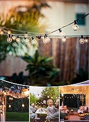 Brightown Outdoor String Lights, 25 Ft Globe Patio
