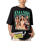 Mit & Mia Custom Bootleg Rap Tee Shirt for Boyfriend Girlfriend Custom Face Tshirt Vintage Graphic Shirt Gift Idea Birthday