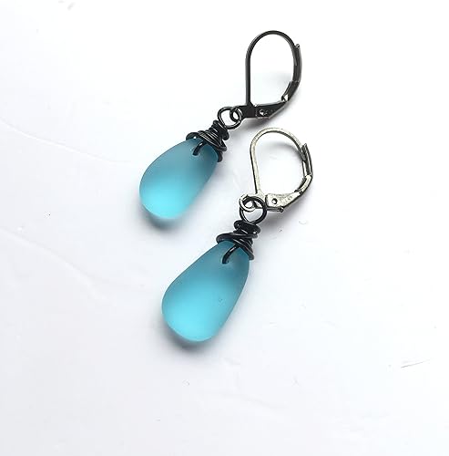 Amazon ビーチグラス 海のグラス シーグラスイヤリング 手作りジュエリー 海洋風のジュエリー Blue ブレスレット 通販