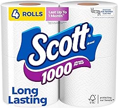 Scott 1000 Sheets Per Roll Toilet Paper, 4 Rolls, Bath Tissue
