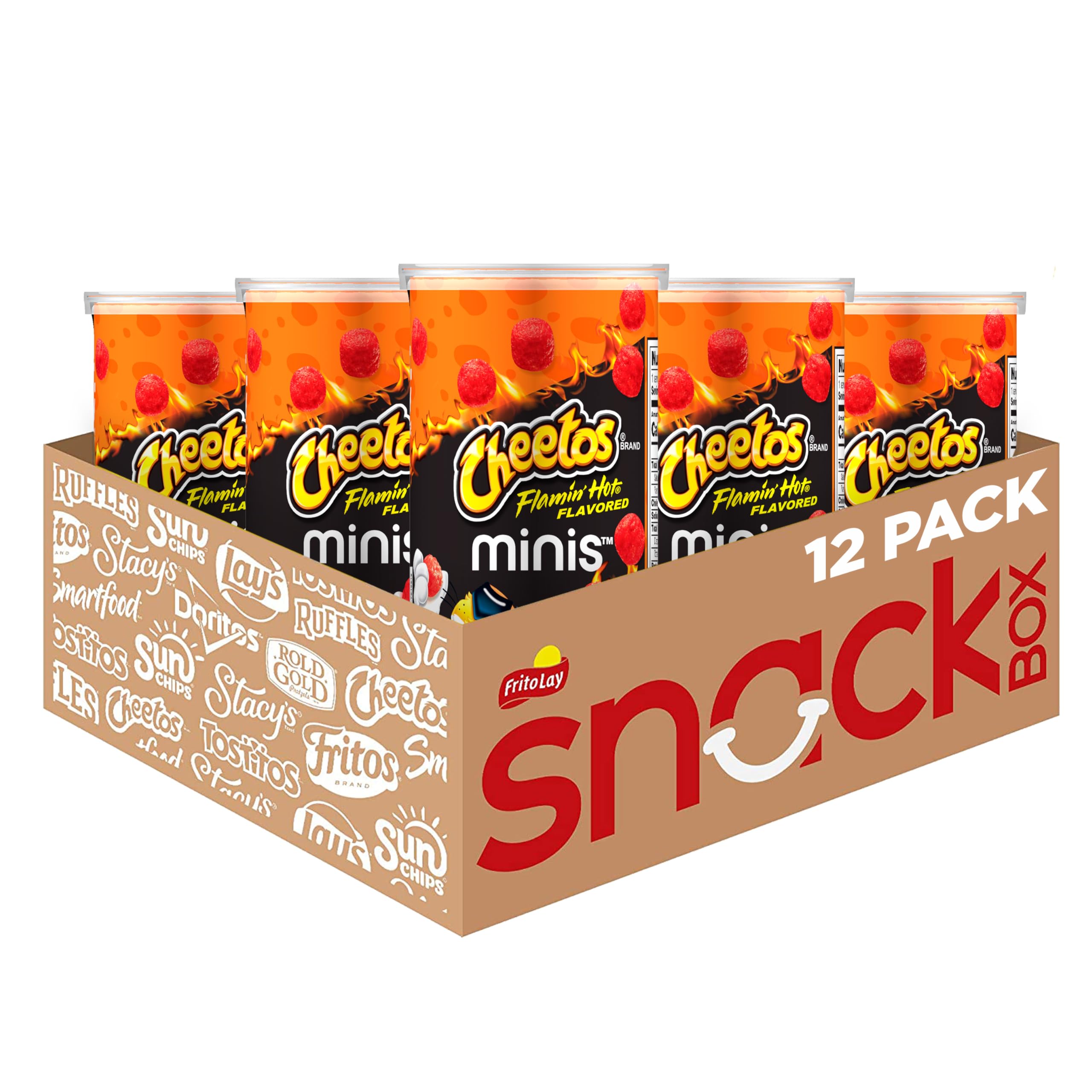 Photo 1 of  BB 03.26.25 Minis Canisters, Cheetos Flamin' Hot, 1.5 Ounce (Pack of 12)
