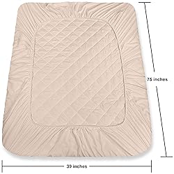 Utopia Bedding Quilted Fitted Mattress Pad, Twin