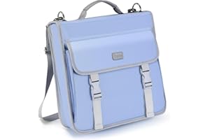 Banero 3" D-ring Zipper Binder with 700+ Sheets Capacity, 3-ring Zip Up Binder with Shoulder Strap for School, College, Office, Compatible with 13" MacBook & 12.9" Tablet (Light Blue)