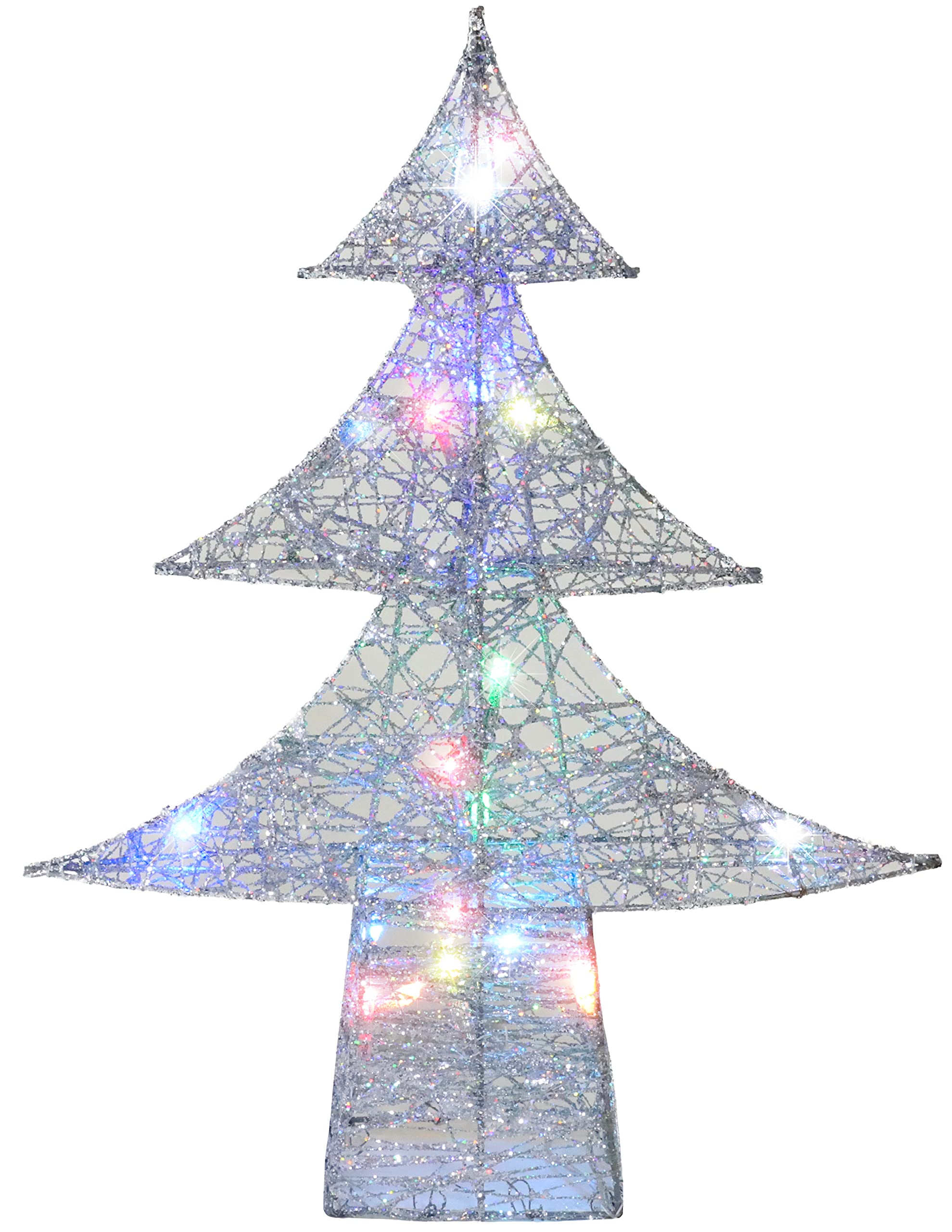 Christmas Concepts® 400mm (16") LED Light Up Colour Changing Rattan Tree Christmas Tabletop Decoration