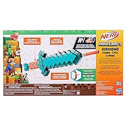 NERF Minecraft Sword Dart Blaster, Pull Back