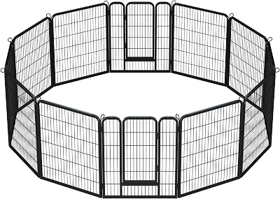 Yaheetech Heavy Duty Dog Playpen 12 Panels 100cm Fence Large/Medium Pets