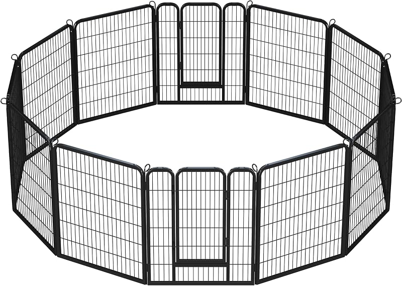 Yaheetech Heavy Duty Dog Playpen 12 Panels 100cm Fence Large/Medium Pets