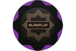 SLOWPLAY Nash Clay Poker Chips, 14 Grams Heavyweight Clay Composite, 40mm Large Chips in Bulk, Pack of 50 in Purple Without Denomination