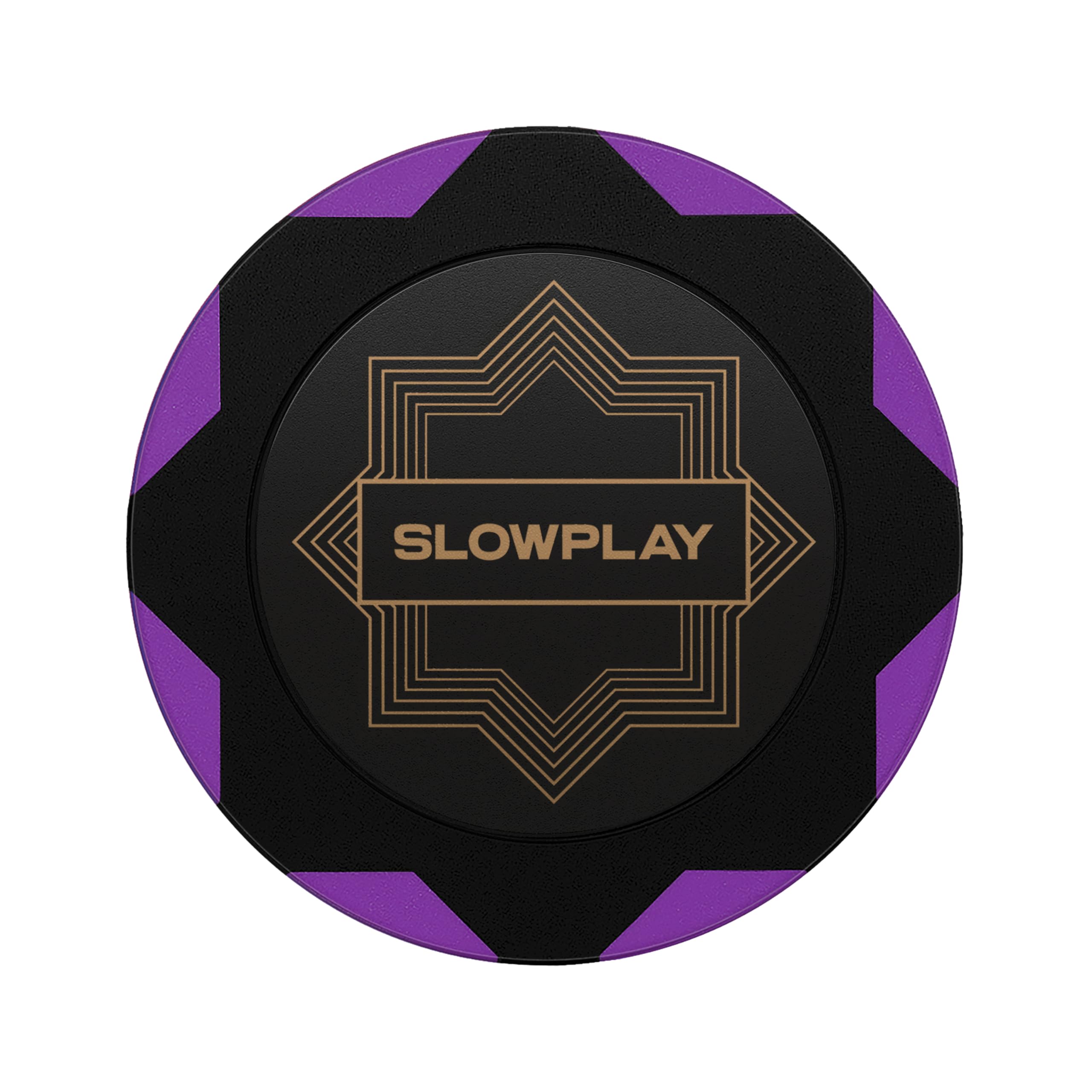 SLOWPLAY Nash Clay Poker Chips, 14 Grams Heavyweight Clay Composite, 40mm Large Chips in Bulk, Pack of 50 in Purple Without Denomination — image 1