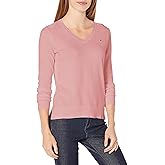 Nautica Womens Effortless J-Class Long Sleeve 100% Cotton V-Neck Sweater