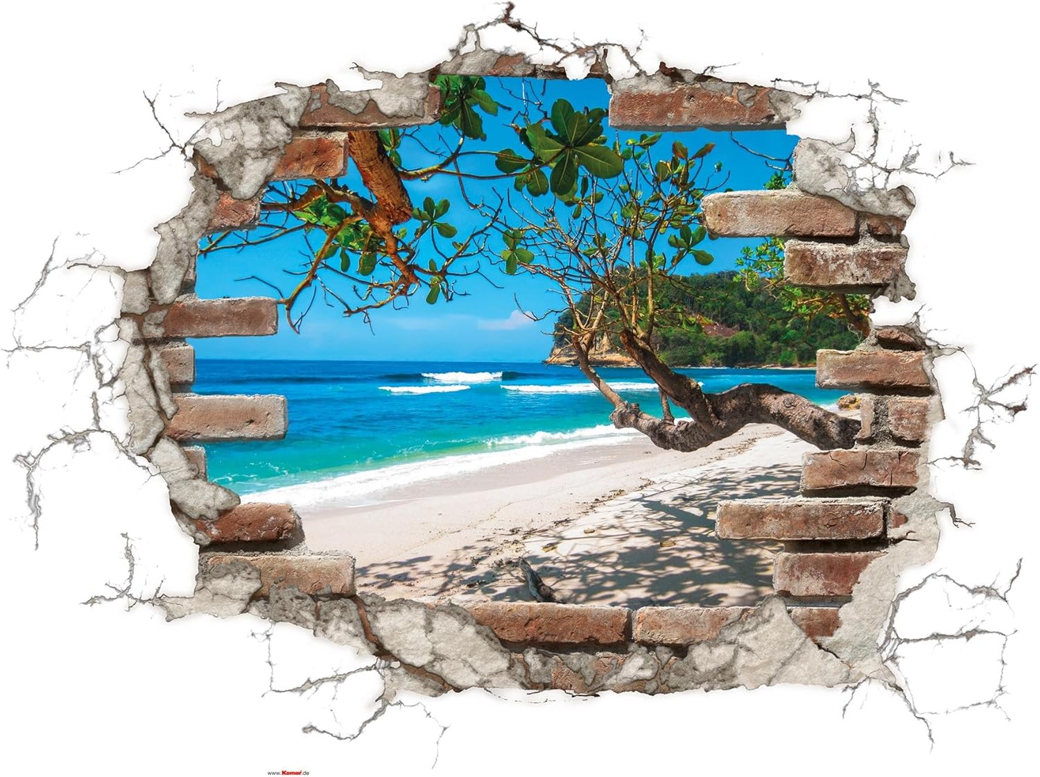 Komar High-Quality Decorative Sticker, Break Out, Size 50 x 70 cm (Width x Height), 1 Piece, Residue-Free and can be Removed