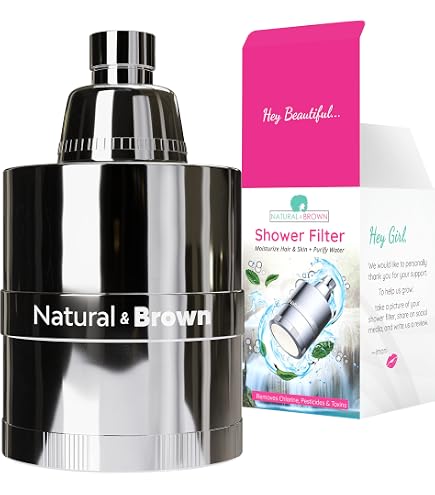 Natural & Brown Shower Filter Replacement Cartridge - Vitamin C & Coconut Carbon, Reduces Chlorine For Skin & Hair - View #2