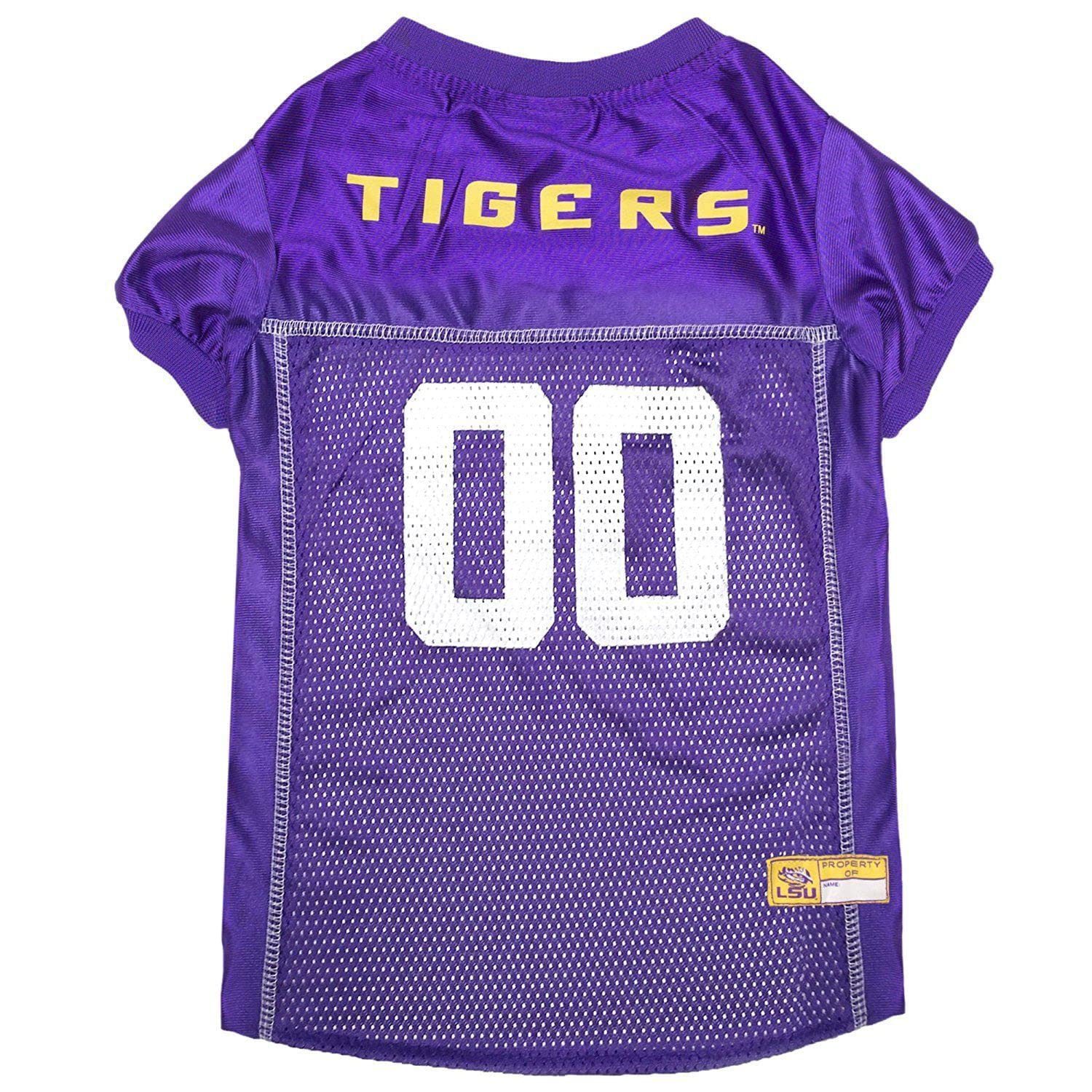 Pets First NCAA College LSU Tigers Mesh Jersey for DOGS & CATS, X-Large. Licensed Dog Jersey with your Favorite Football/Basketball College Team โ image 1