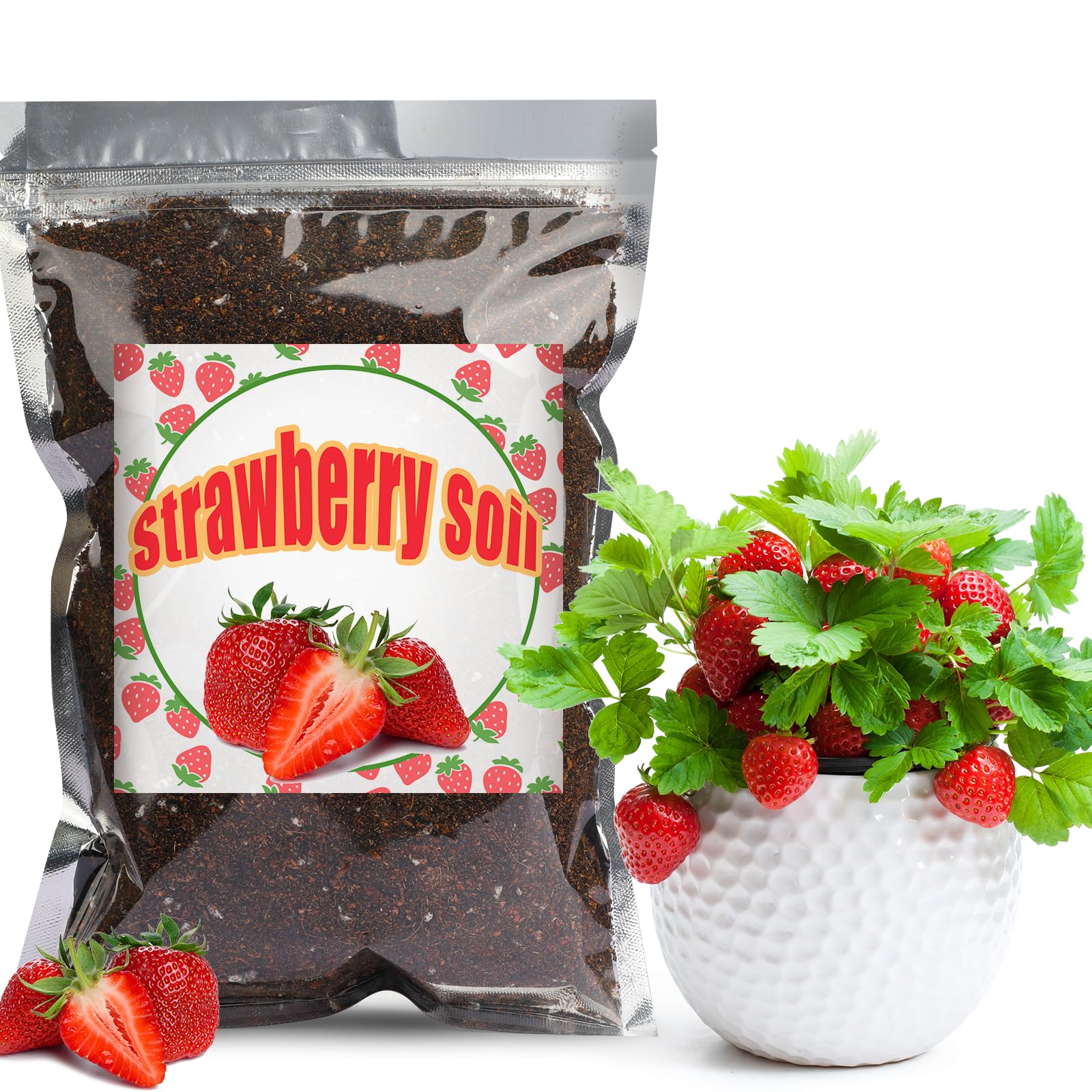 Photo 1 of Doter Organic Strawberry Soil Mix 1qt, Indoor Plants Potting Mix for All Potted Strawberry, Grow Healthy houseplants Indoors