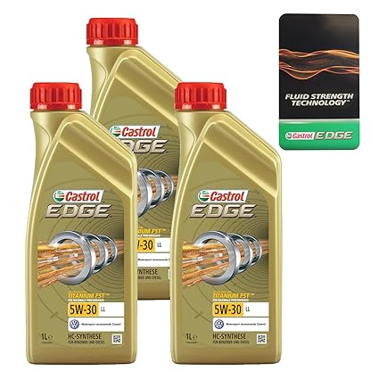 3x 1 L LITER CASTROL EDGE TITANIUM FST™ 5W-30 LL MOTOR-ÖL MOTOREN-ÖL 31790325