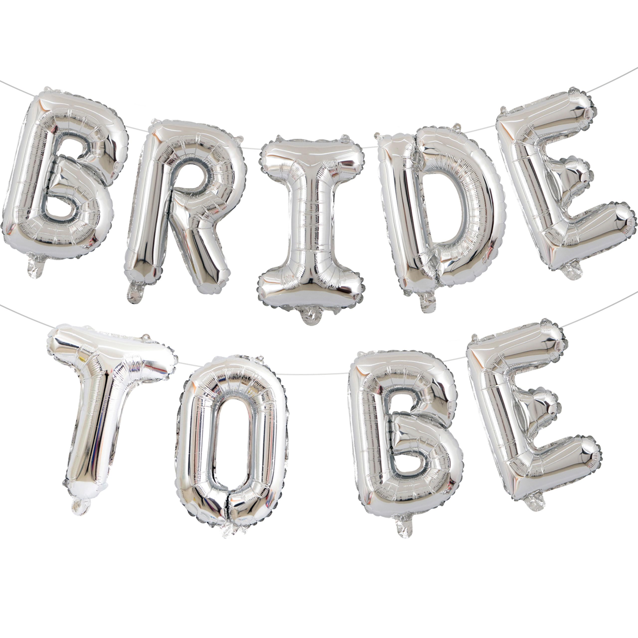 Photo 1 of Silver Bride To Be Letter Balloons 16in Balloon Wedding Decorations Party Decor Silver Letter Balloons Bride to Be Party Supplies