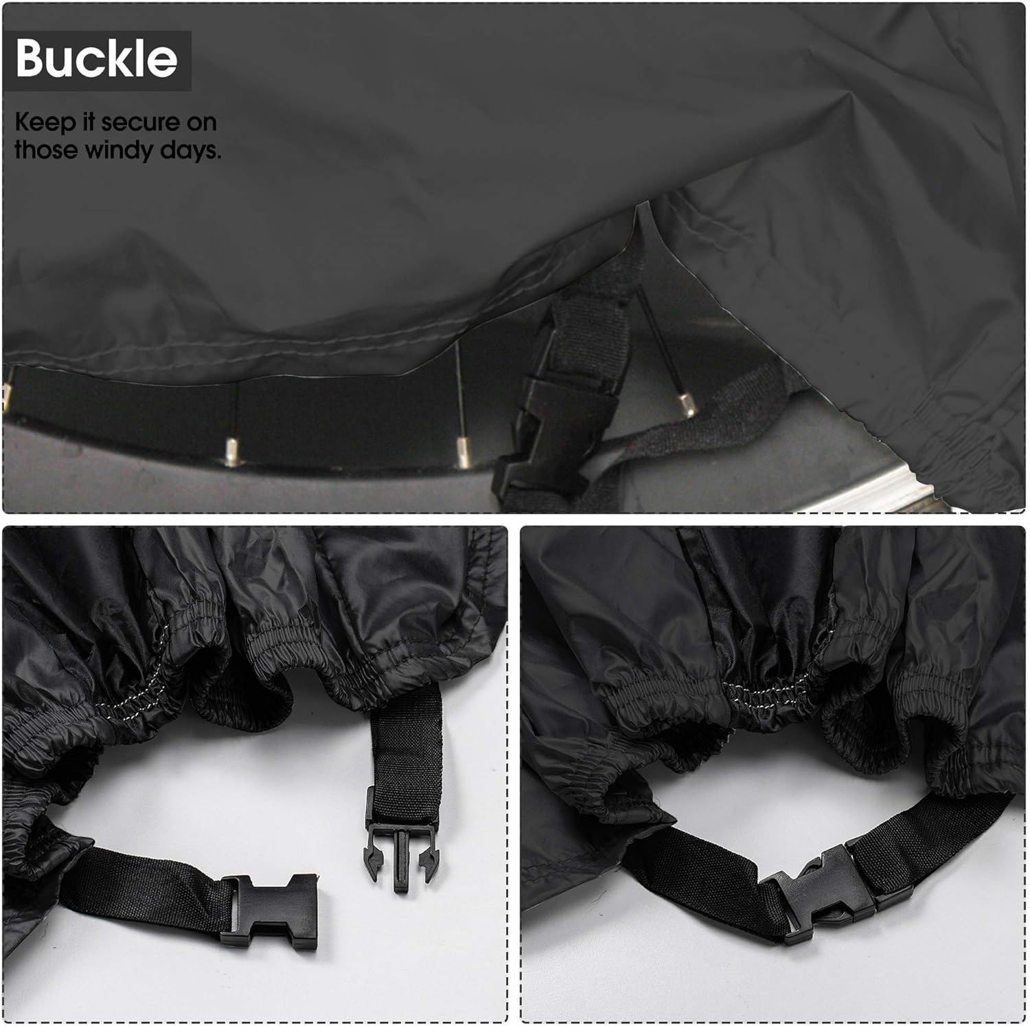 Puroma Bike Cover, 210D Outdoor Waterproof Bicycle Covers Rain Sun UV Dust Wind Proof with Lock Hole, Ideal for Mountain Road Electric Bike, XL(Black) : Sports & Outdoors