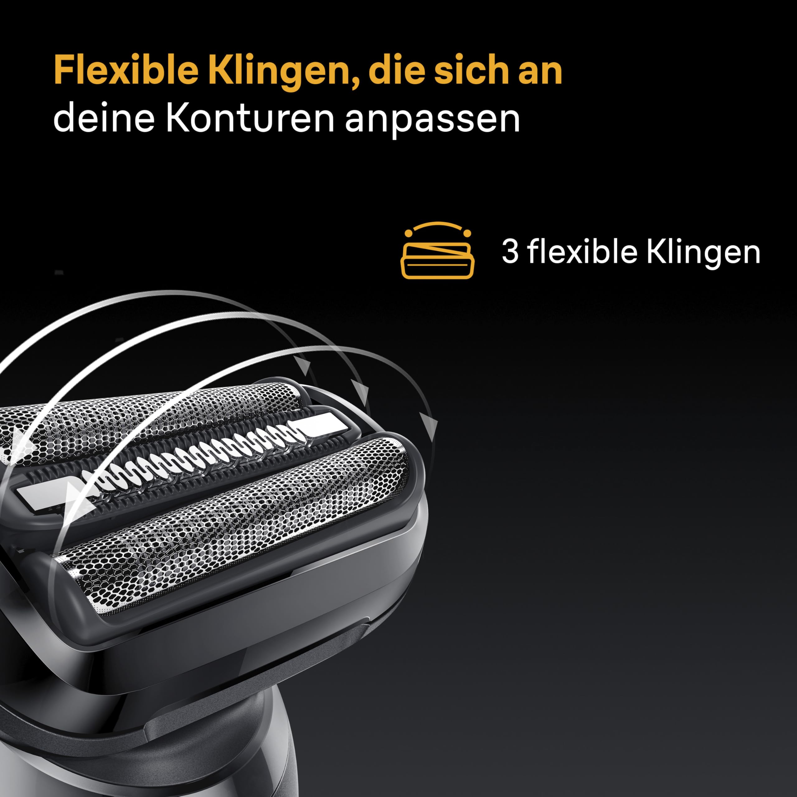 Braun Series 5 Elektrorasierer Herren, Rasierapparat mit 50 Min. Akku, 4in1 SmartCare Reinigungsstation, +2 Aufsätze, Kabelloser Nass- und Trockenrasierer für Männer, Wasserdicht, 52-N7650cc, Schwarz 3