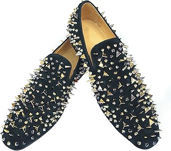 black and gold slippers
