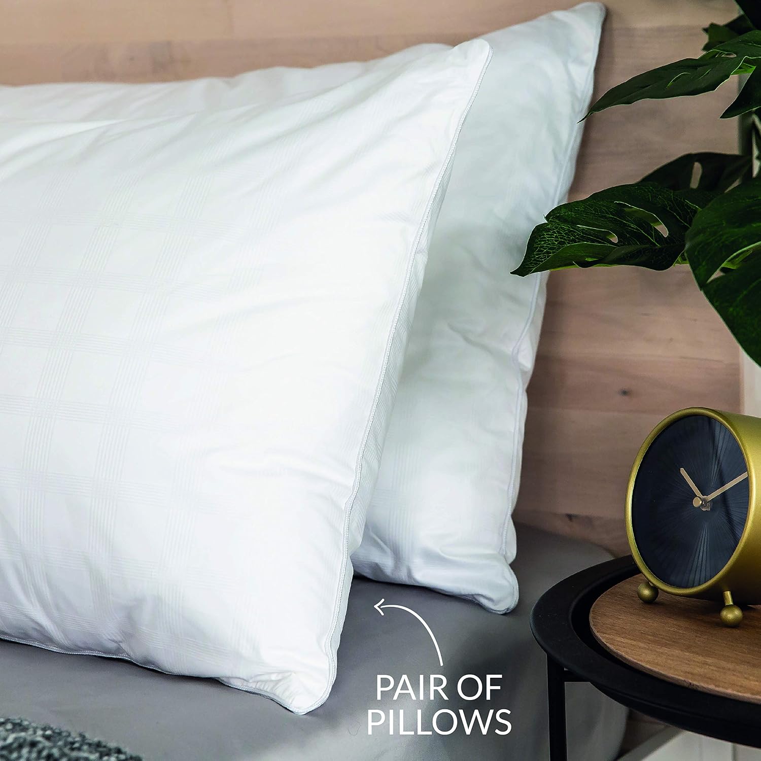 Snuggledown Luxury Cotton Pillows 2 Pack - Hotel Quality Ultra-Soft Pillow for Restful Sleep, White, 2 Count (Pack of 1) - Image 3
