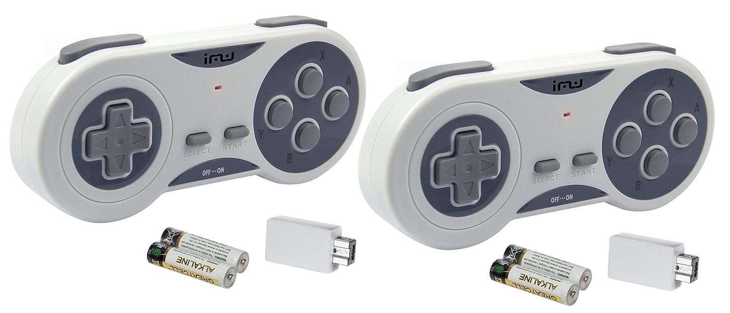 iMW Wireless Gaming Controller for NES and Super NES Classic Edition - Grey: Video Games