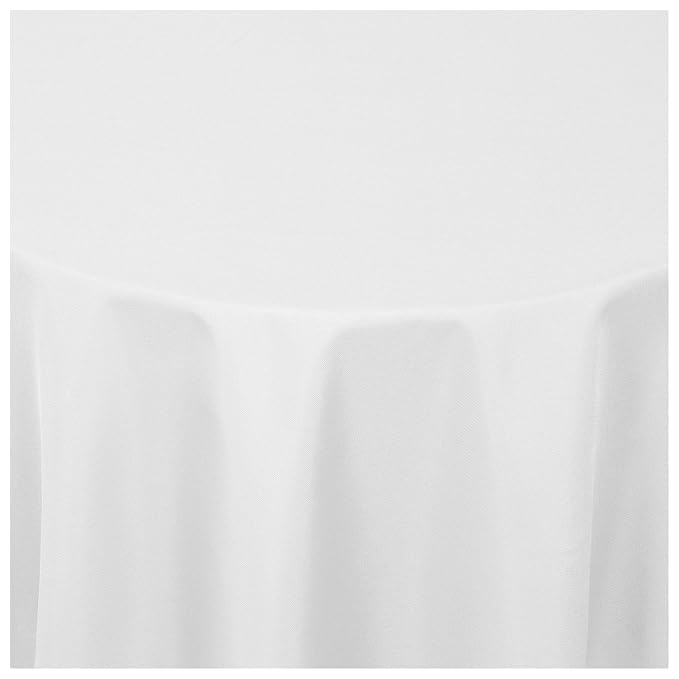 Moderno® Textil Tischdecke Uni Design | oval 140x190 cm in Weiss Damast | Eckig Oval Rund Größe und Farbe wählbar