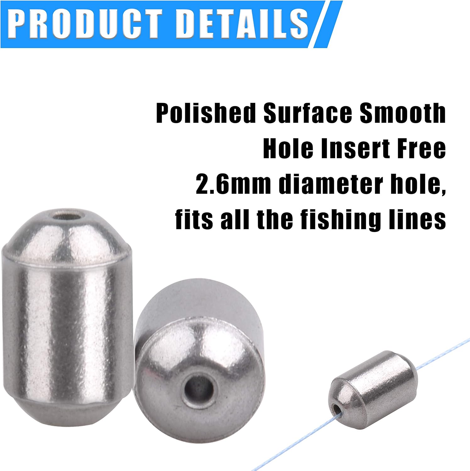 Fishing Sinker Weights Assorted Kit 42pcs Iron Weights Bass Casting Carp Weights Sea Fishing Weights Fishing Tackle for Saltwater Freshwater - Image 5