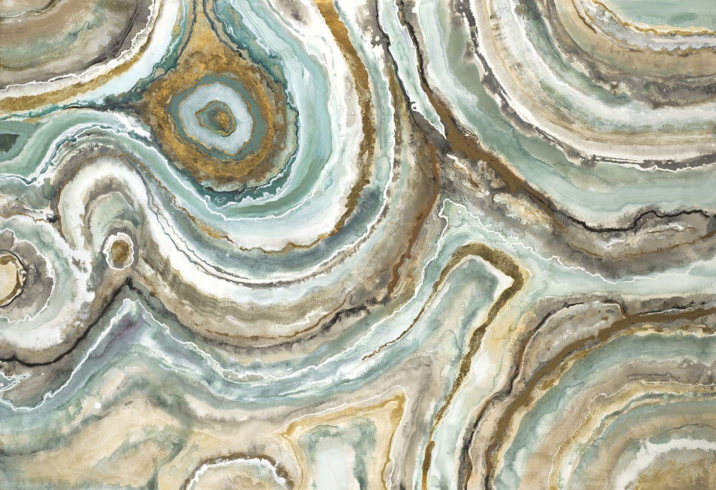 Star Creations Embellished Canvas Aqua GEODE by Liz Jardine