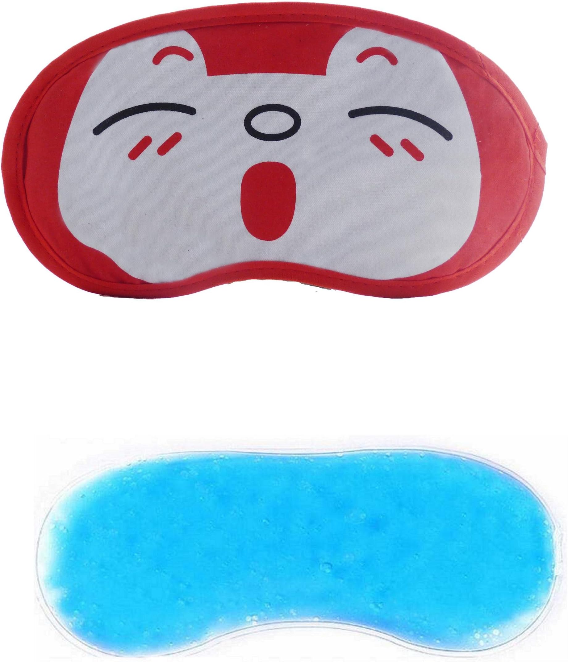 Jenna Red Happy Ice Gel Eye Mask For Insomnia, Meditation, Puffy Eye's And Dark Circles