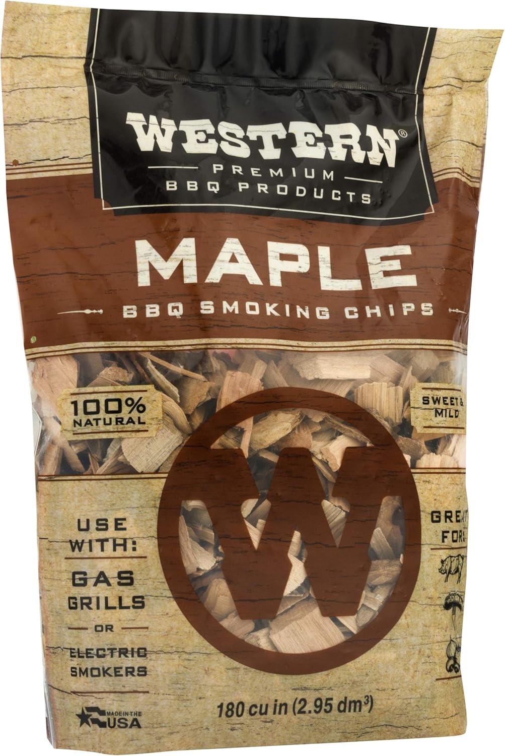 Western Premium BBQ Products BBQ Smoking Chips Variety Pack, 4 Pack : Garden & Outdoor