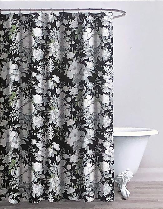 Amazon Com Envogue Designer Shower Curtain Floral Pattern In