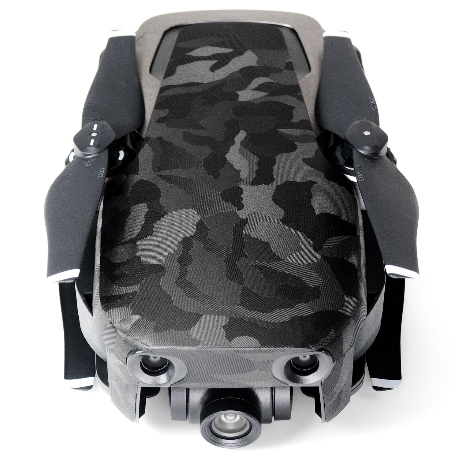 Wrapgrade Poly Skin compatible with DJI Mavic Air | Unit A: Colored Parts and Rear Trim (BLACK BUMPY CAMO)