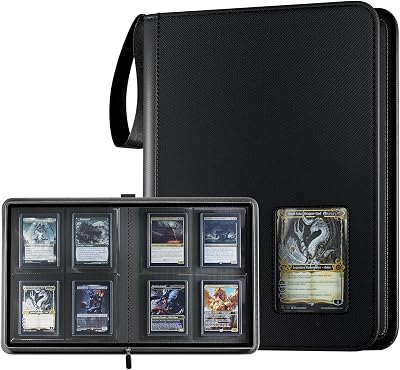 ProCase Top Loader Binder for Cards 144 Card 3x4 Pockets Black