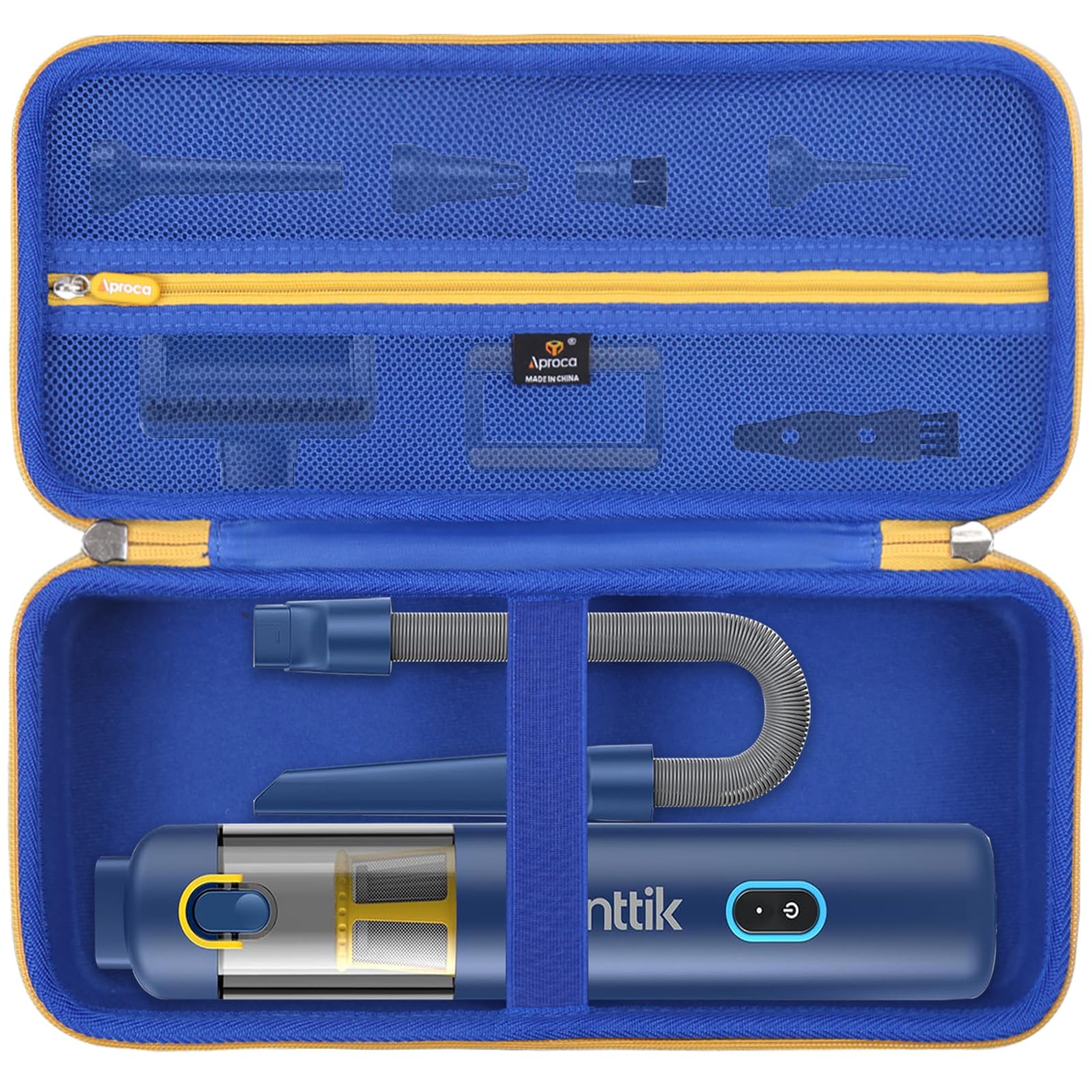 Photo 1 of Aproca Blue Portable Hard Storage Case, for Fanttik V8 Apex/Slim V8 Mate Cordless Car Vacuum and Accessories (Case Only)
