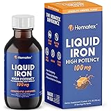 Hematex Liquid Iron Supplement for Adults by Llorens Pharmaceutical - 100mg Polysaccharide Iron Complex Iron Supplements for