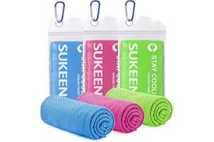 Sukeen Cooling Towel(40"x12") Microfiber Cool Towel,Soft Breathable Chilly Towel for Yoga, Golf, Gym, Camping, Running, Workout & More Activities