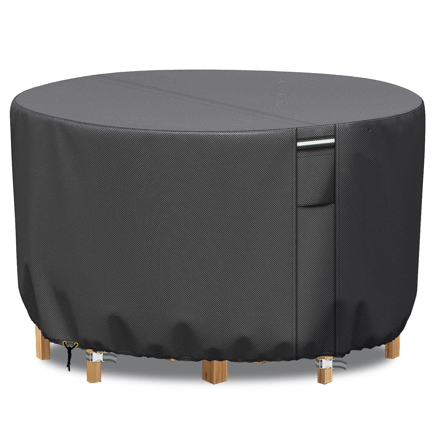 RICHIE Garden Furniture Covers Waterproof Garden Outdoor Table Cover 102x71cm, Heavy Duty 600D Oxford PVC Breathable Coating for Furniture Sets Patio Table Cover Grey