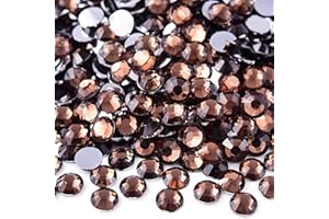 Sukiiy 10000PCS 3mm Resin Flatback Rhinestones for Crafts, Dk. Coffee Flatback Rhinestones for Nails Face Art, Loose Glittler Diamond Stones, Resin Rhinestones for Tumblers, Mugs, Bottles, Shoes
