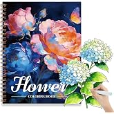 Tlenpo Coloring Books for Adults, 25 Spiral-Bound Single-Sided Print | Adult Coloring Book for Relaxation & Mindfulness, Thick Paper Non-Bleed, Gifts Arts and Crafts for Women