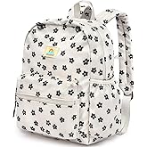 STEAMEDBUN Corduroy Kids Backpack for Girls and Boys 5-8: Girls Backpack for Elementary Kindergarten - 15 inch Cute Backpacks for Kids - Flower