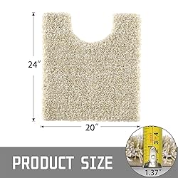 Yimobra Toilet Rugs U Shaped 24x20, Ultra Soft and