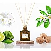 PRISTINE Moroccan Riad/Inspired by Venetian Reed Diffuser for Home | Refreshing Blend of Bergamot, Orange, Earthy Oud Reed Diffuser Set, Oil & Reed Diffuser Sticks | Home & Office Decor