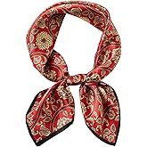 WUZININGLE 100% Mulberry Silk Square Scarf 27''x27'' Neck Scarf Hair Scarf Headscarf Bandanas for Women
