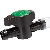 The Original Safety Siphon 1 Inch Barbed Shut Off Valve - Simple On and Off Operation w/O-rings to Prevent Leaking - Splice in Line for Easy Flow Control - Constructed from Wear-Resistant Plastic