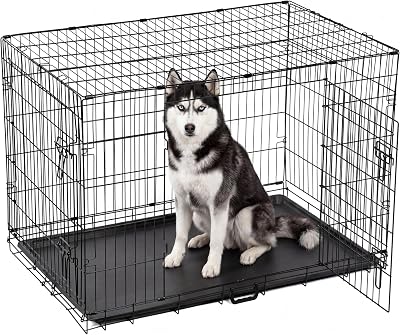 Vivo Technologies Large Dog Crate 36 Front & Side Doors with Tray