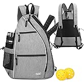 Sucipi Pickleball Bag - Men's & Women's Pickleball Backpack, Adjustable Sling Bag w/Fence Hook/Large Capacity/Safety Pocket